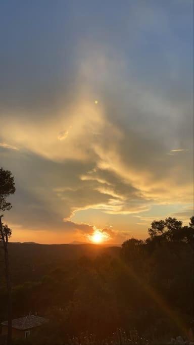 Au Coucher De Soleil Inoubliable Sur Les Collines Vidauban
